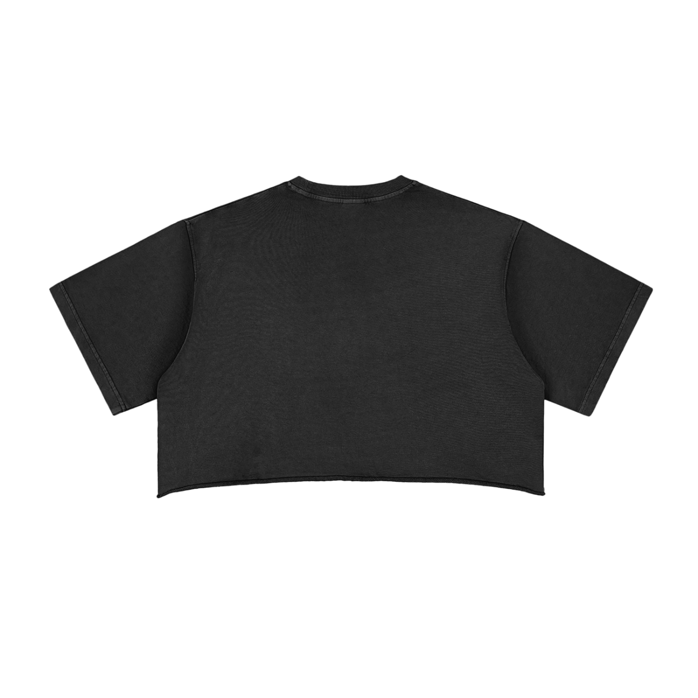 Ventra Snow-Washed Raw Edge Crop Top