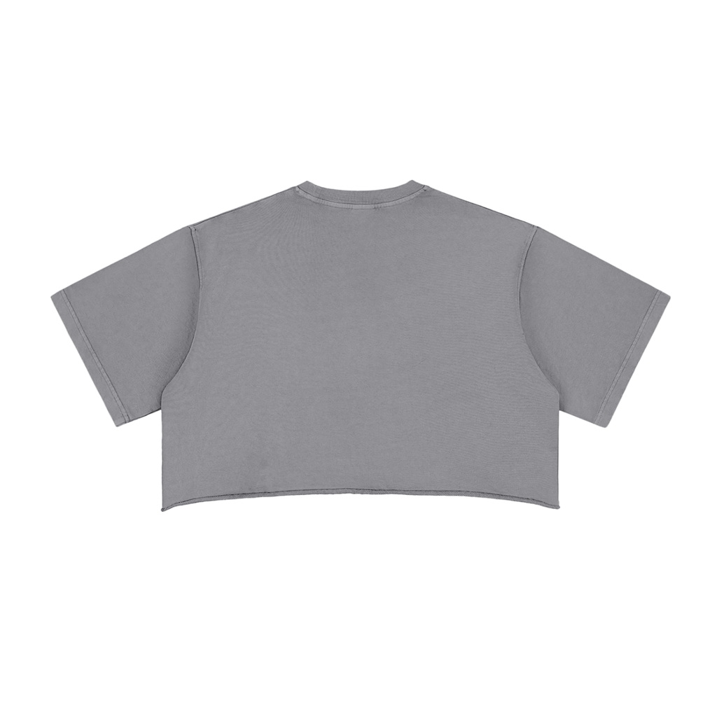 Ventra Snow-Washed Raw Edge Crop Top