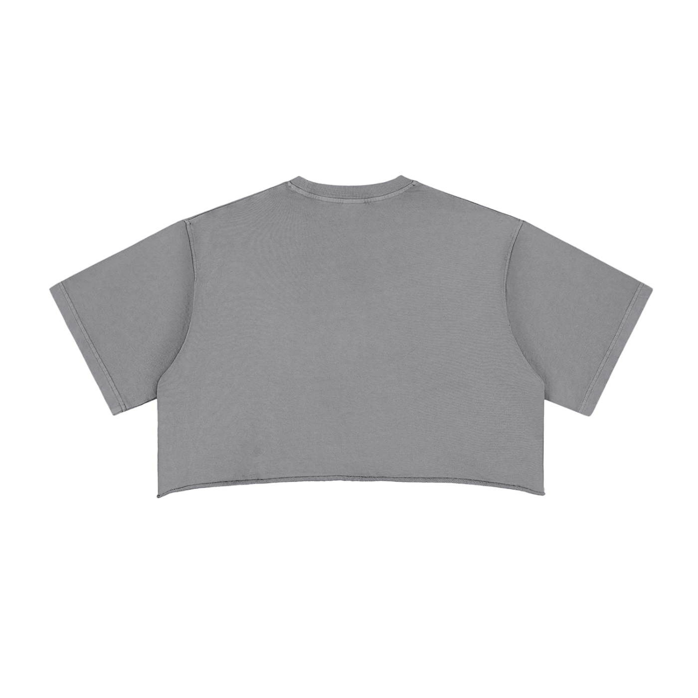 Ventra Snow-Washed Raw Edge Crop Top