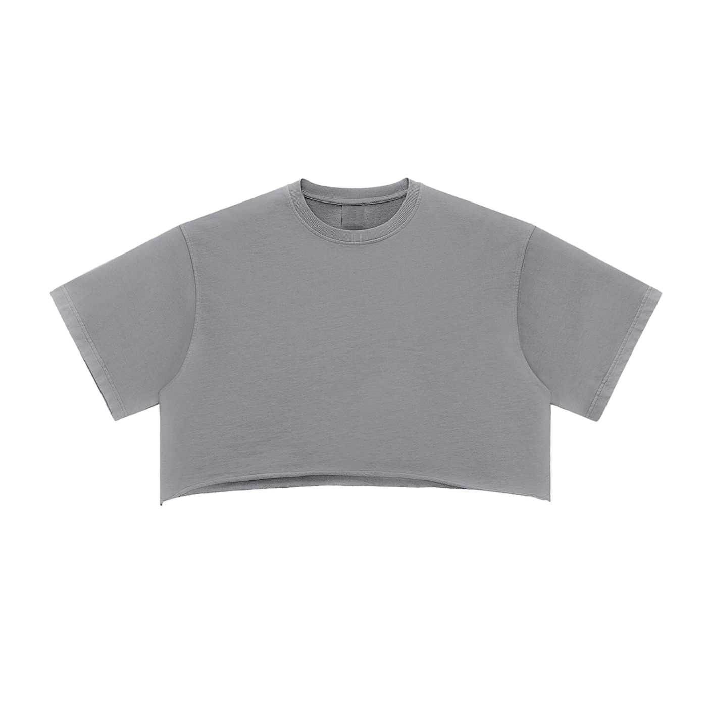 Ventra Snow-Washed Raw Edge Crop Top