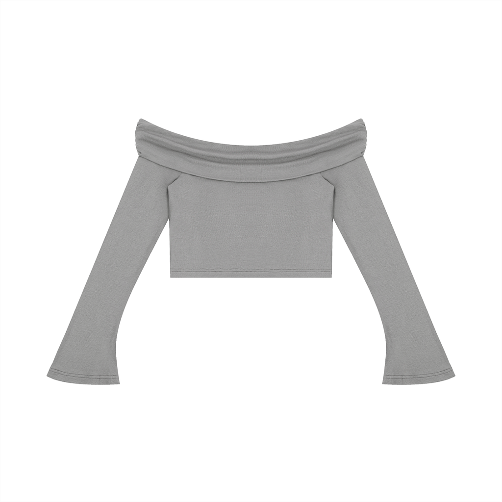 Ventra Off-the-Shoulder Sleeve Crop T-Shirt