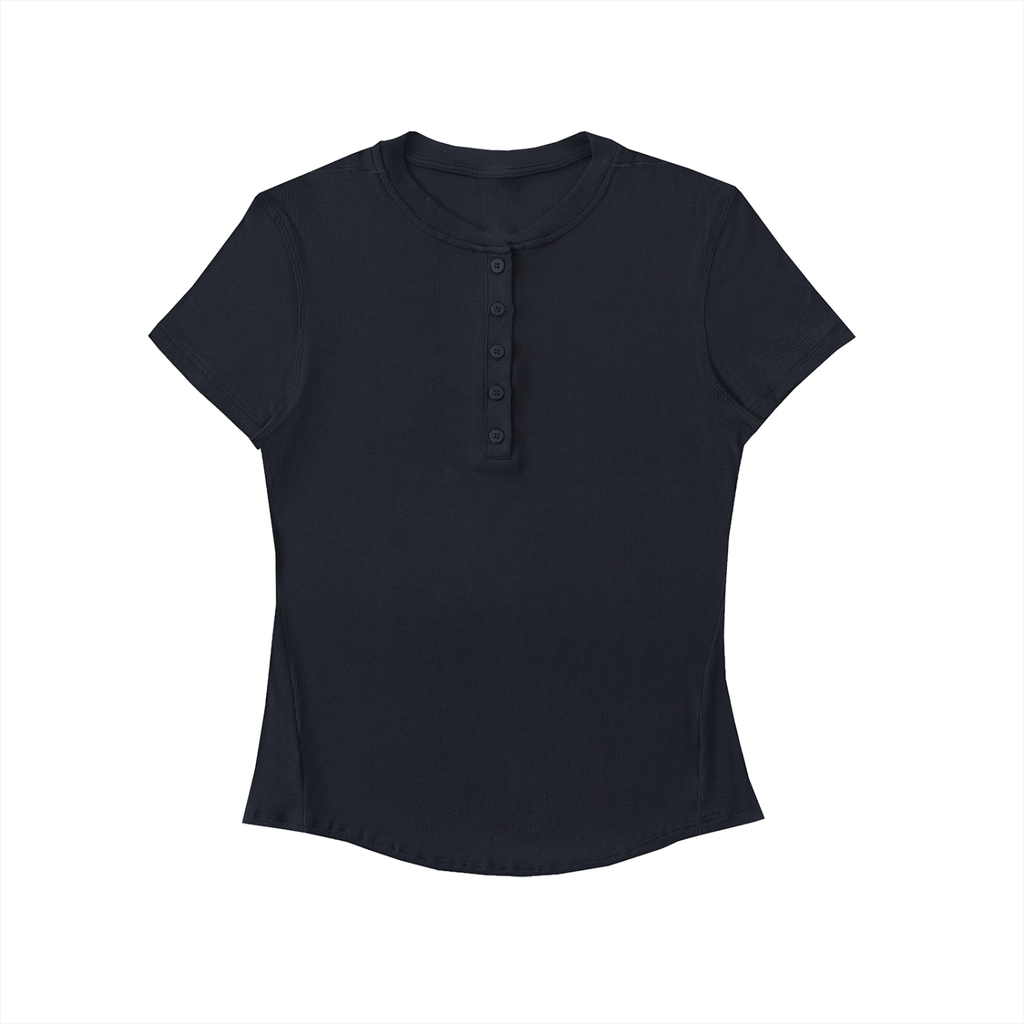 Ventra Bodycon Henley Shirt