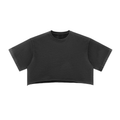 Black crop top on a white background