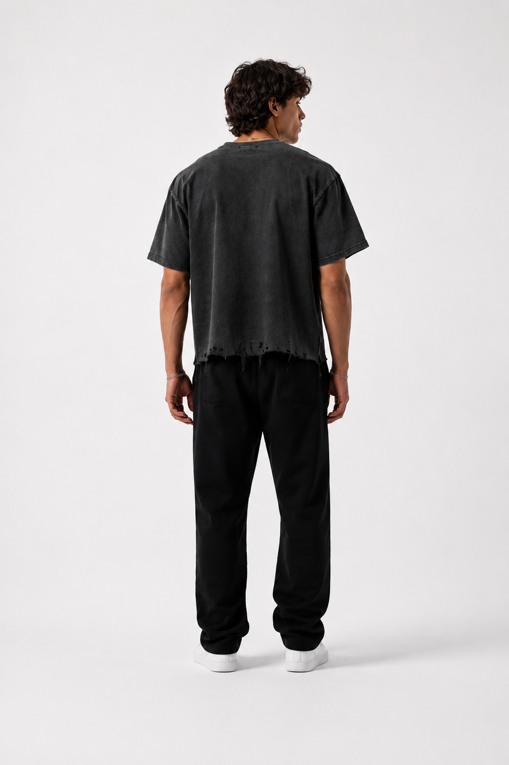 Vintage Wash Boxy Distressed Hem T-Shirt
