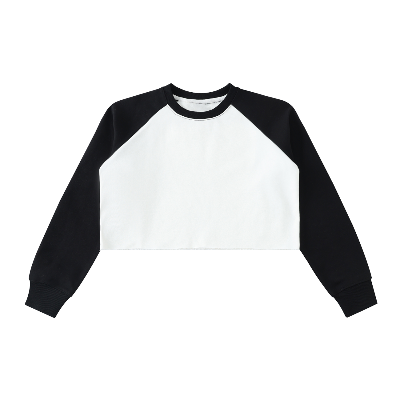 Ventra Raw-Hem Color-Block Crop Sweatshirt